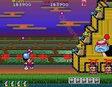 une photo d'Ã©cran de Pistol Daimyo No Bouken sur Arcade